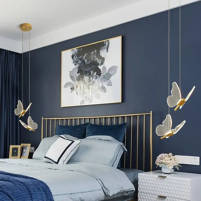 Gold Butterfly Pendant Light for Dining Rooms