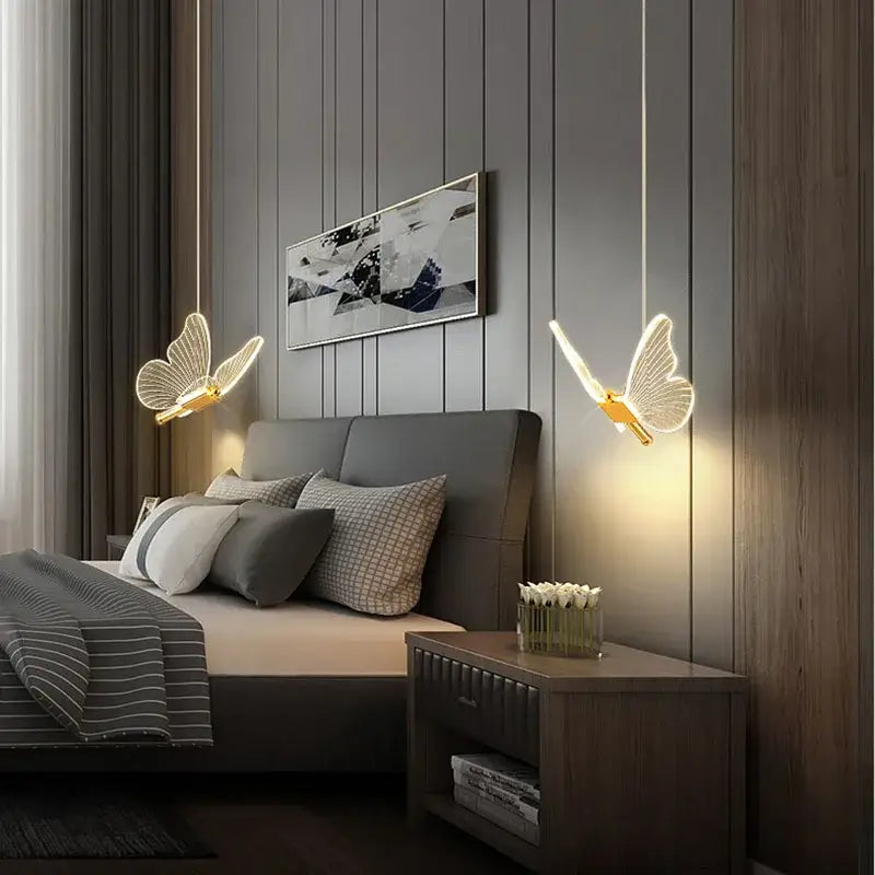 Gold Butterfly Pendant Light for Dining Rooms