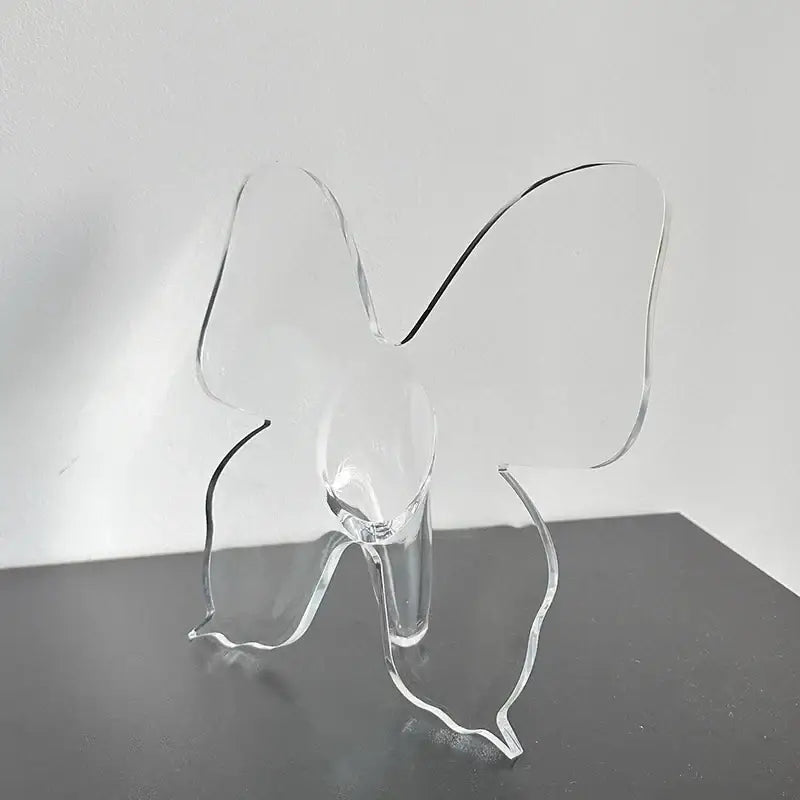 Transparent Butterfly Vase