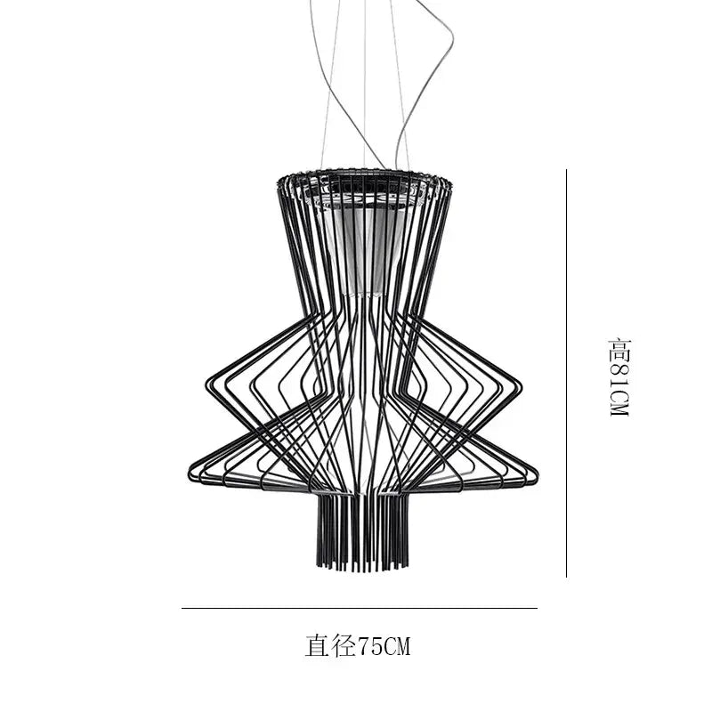 Black Industrial Cage Pendant