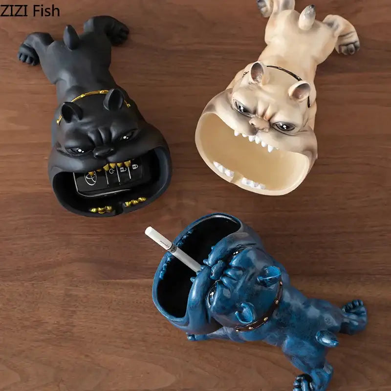 Black Dog Resin Ashtray