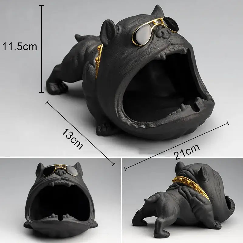 Black Dog Resin Ashtray