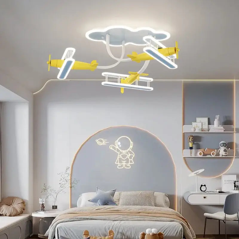 Blue Plane Ceiling Light