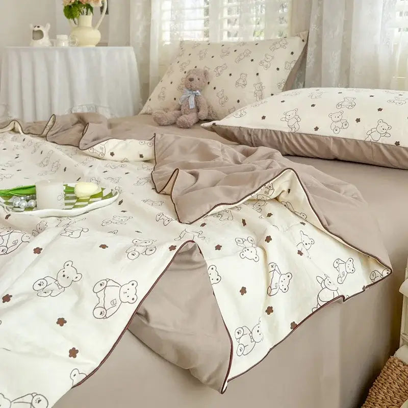 Cream Teddy Bear Blanket