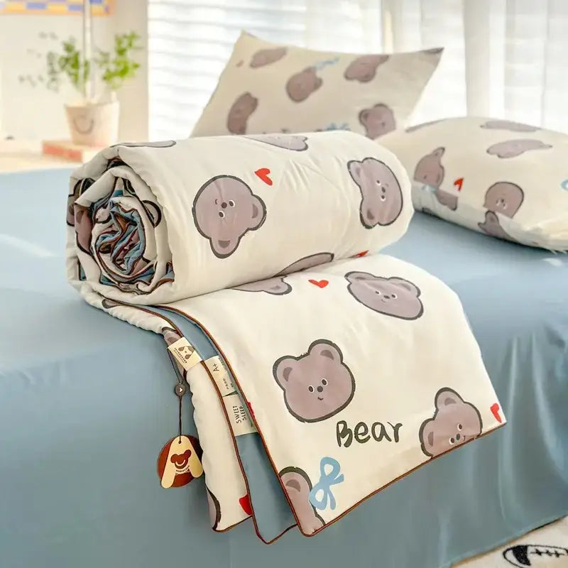 Cream Teddy Bear Blanket
