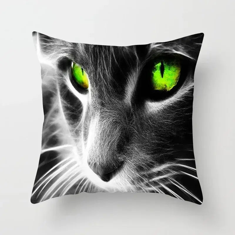 Black Cat Cushion Cover
