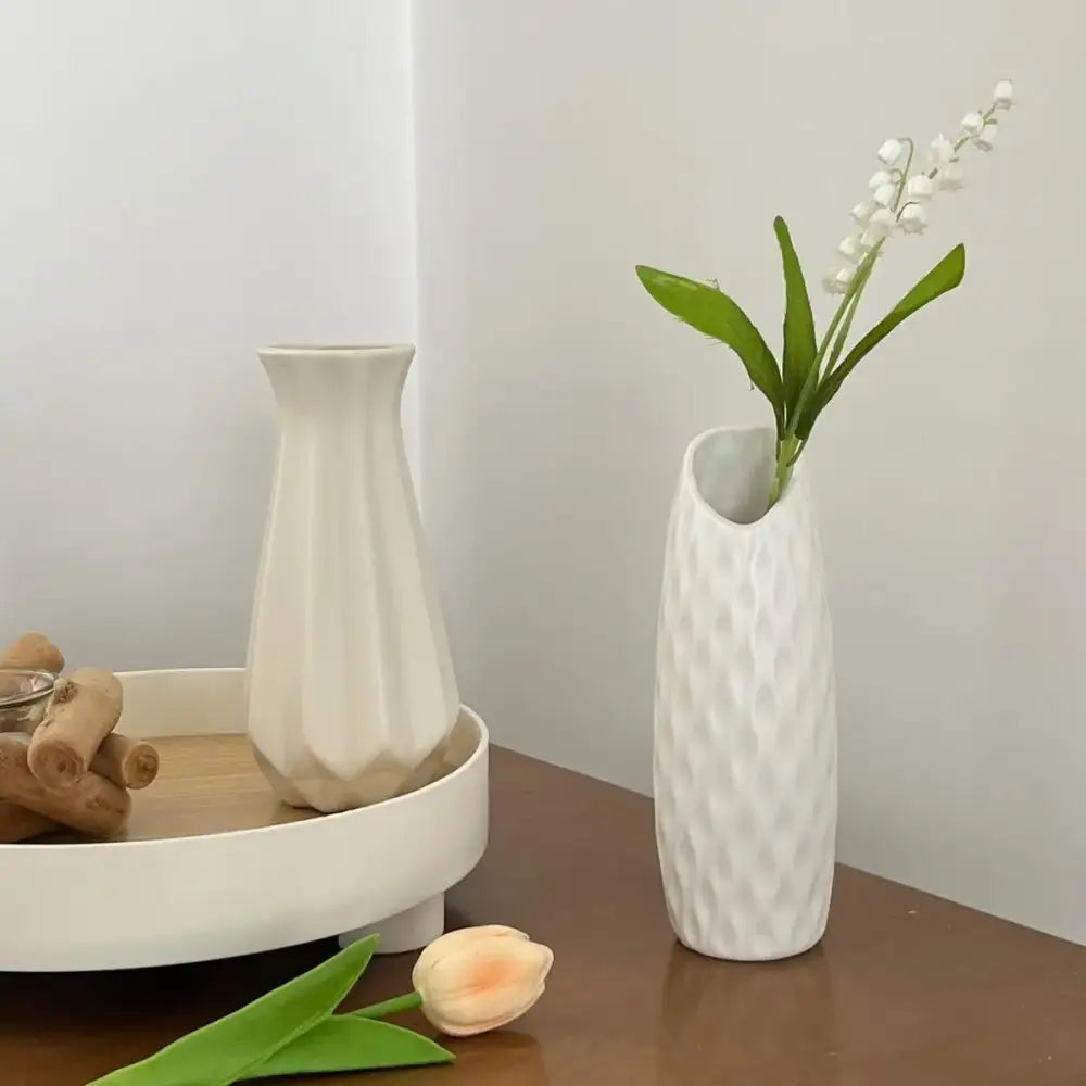 White Plastic Vase Imitation
