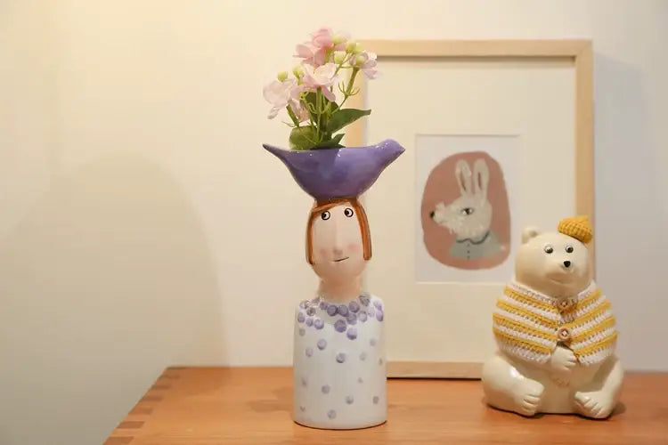 Blue Ceramic Vase Set