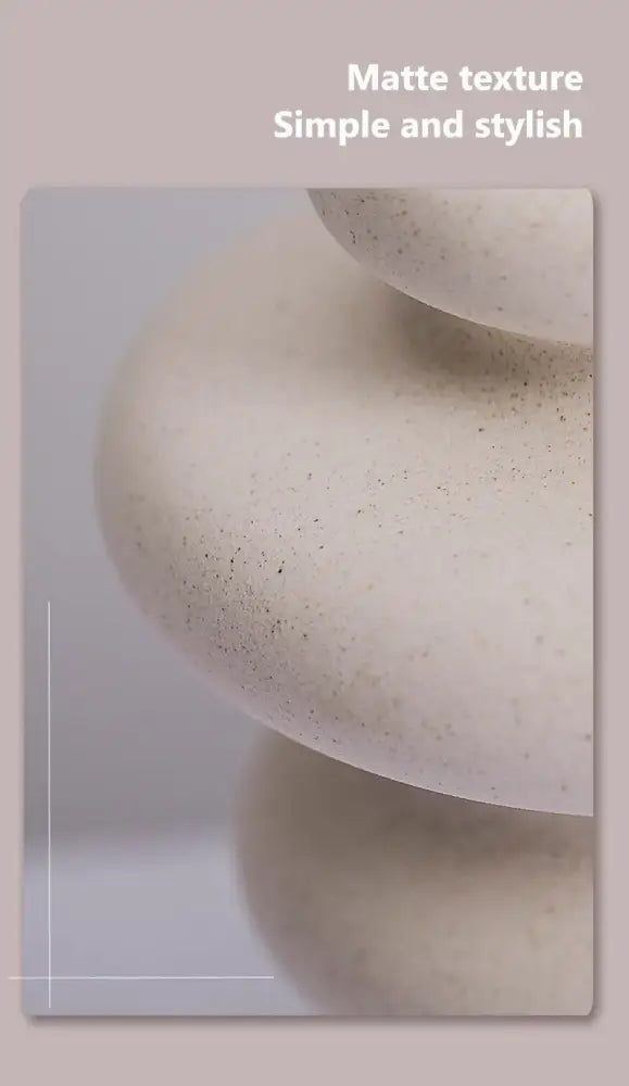 White Sculpted Ceramic Vase