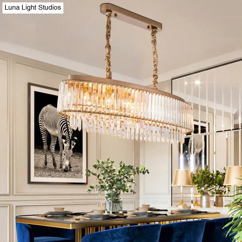 Champagne Crystal Oval Light