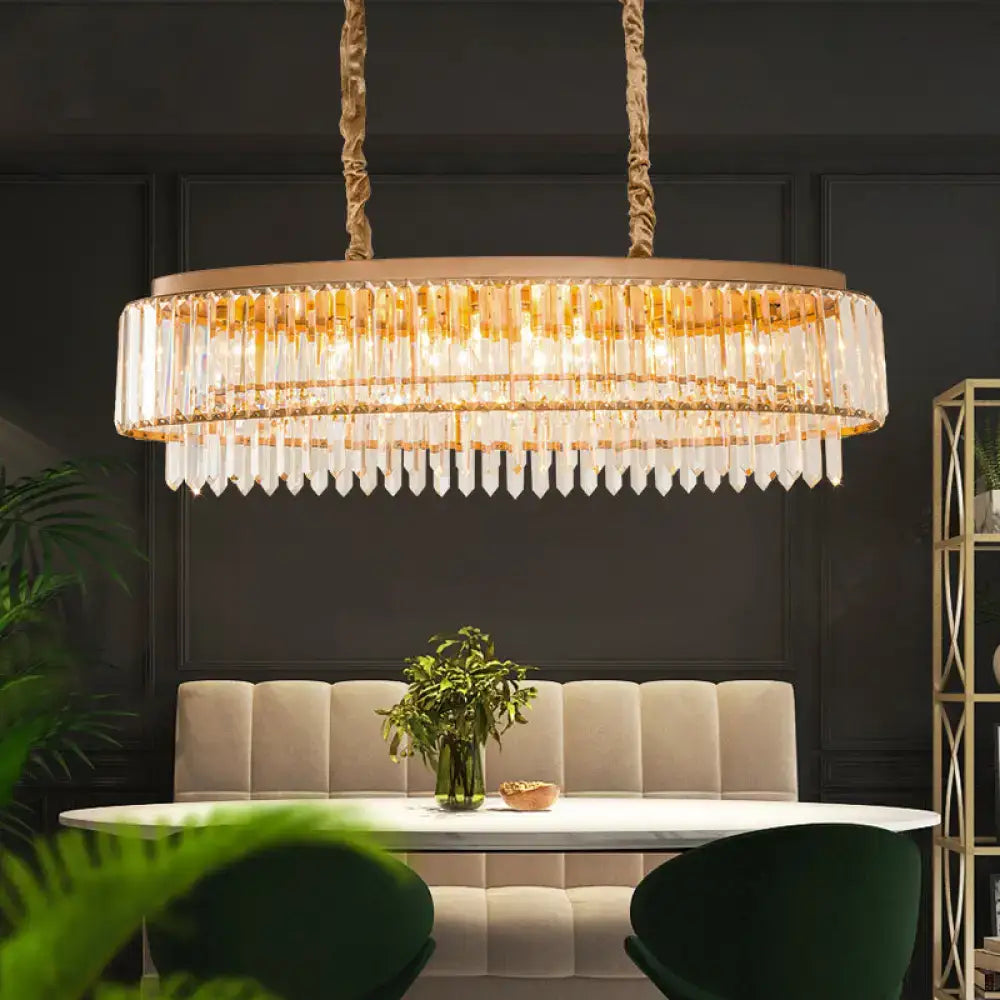 Champagne Crystal Oval Light