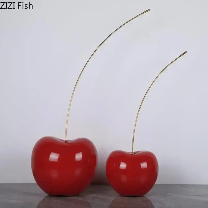 Red Cherry Fruit Sculpture