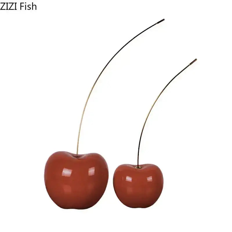 Red Cherry Fruit Sculpture