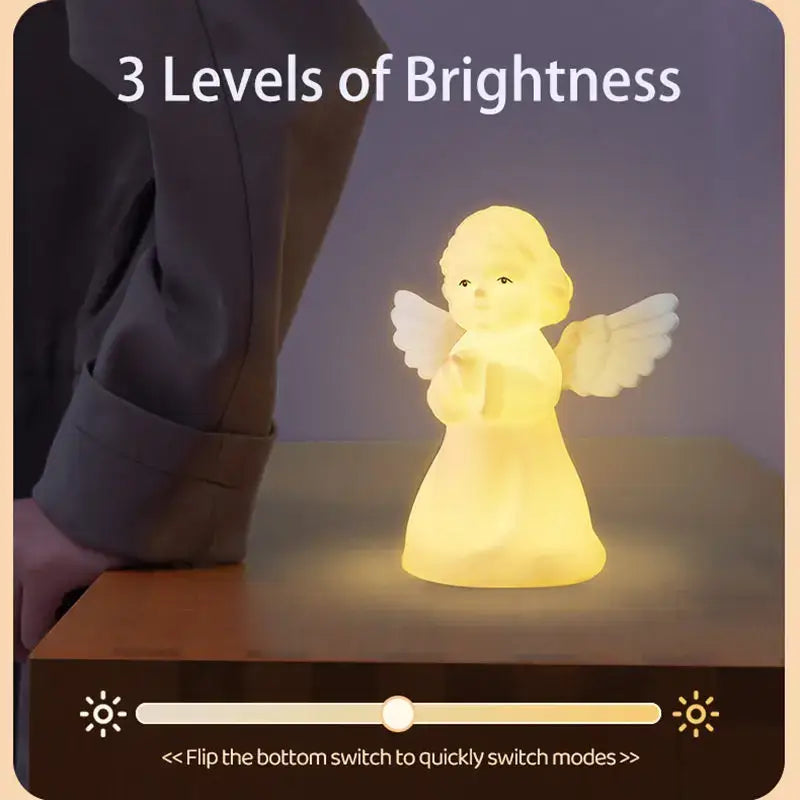 White Yellow Cherub Lamp