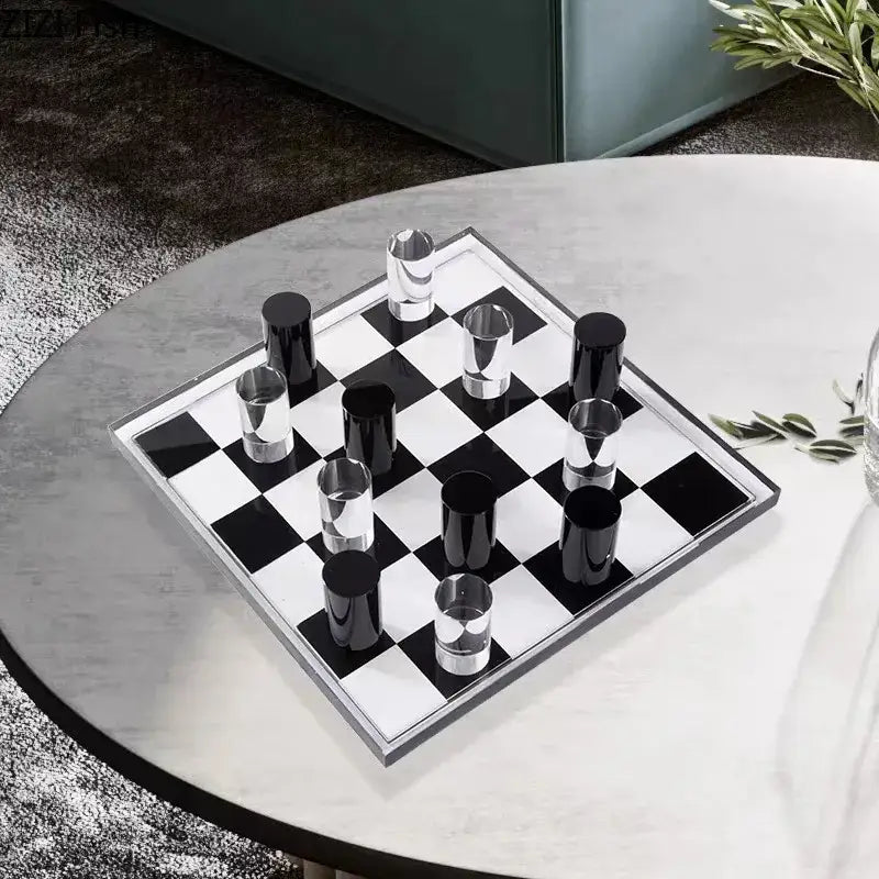 Black Silver Chessboard Ornament