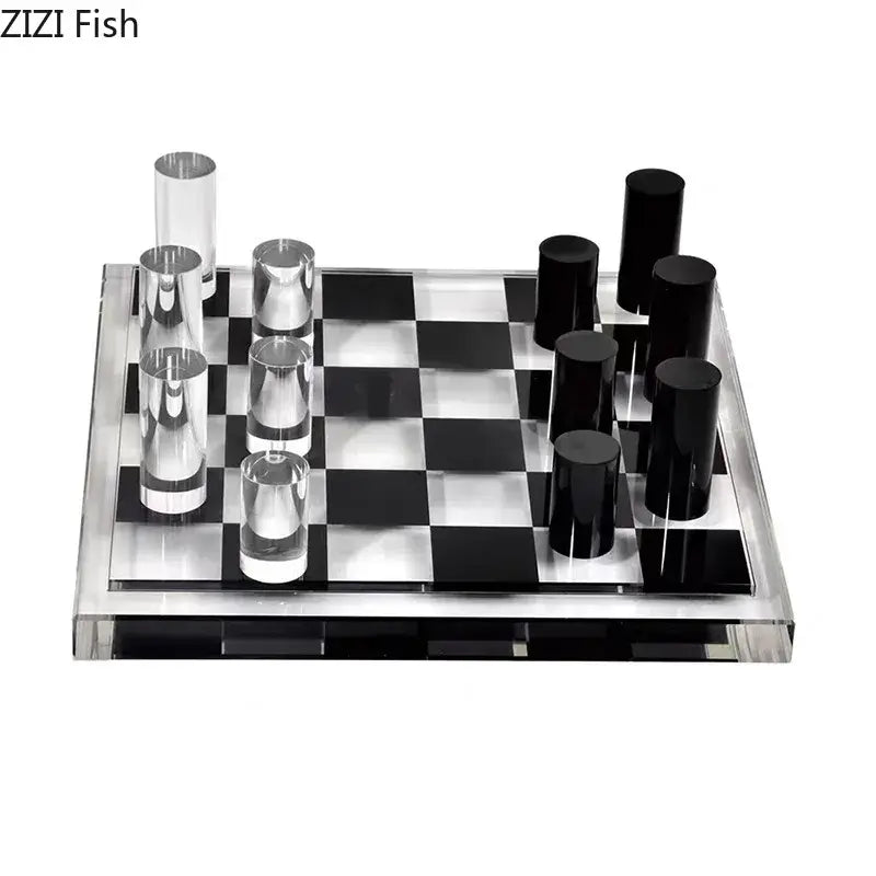 Black Silver Chessboard Ornament