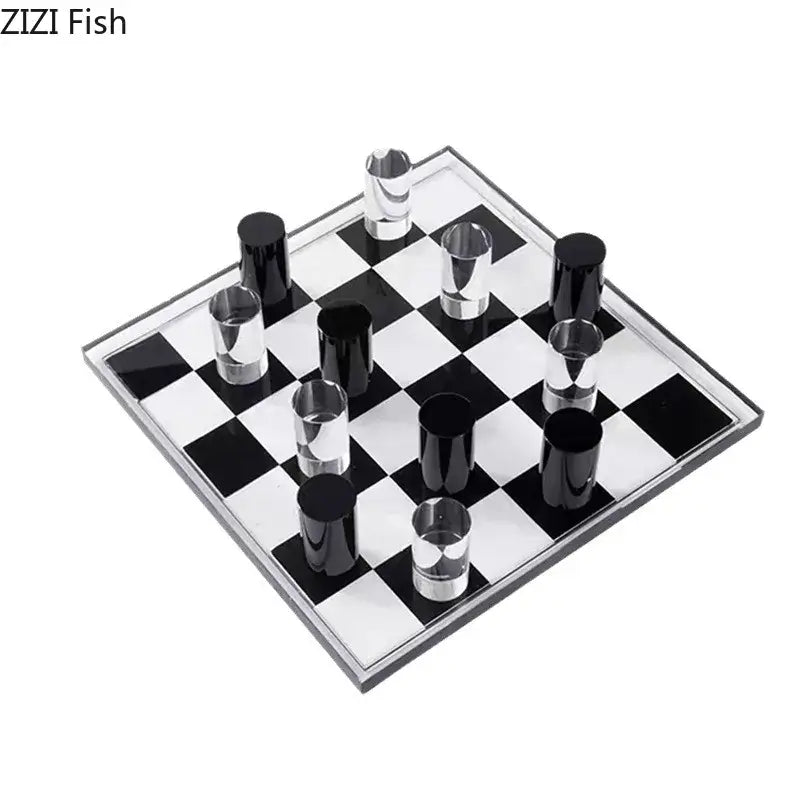 Black Silver Chessboard Ornament