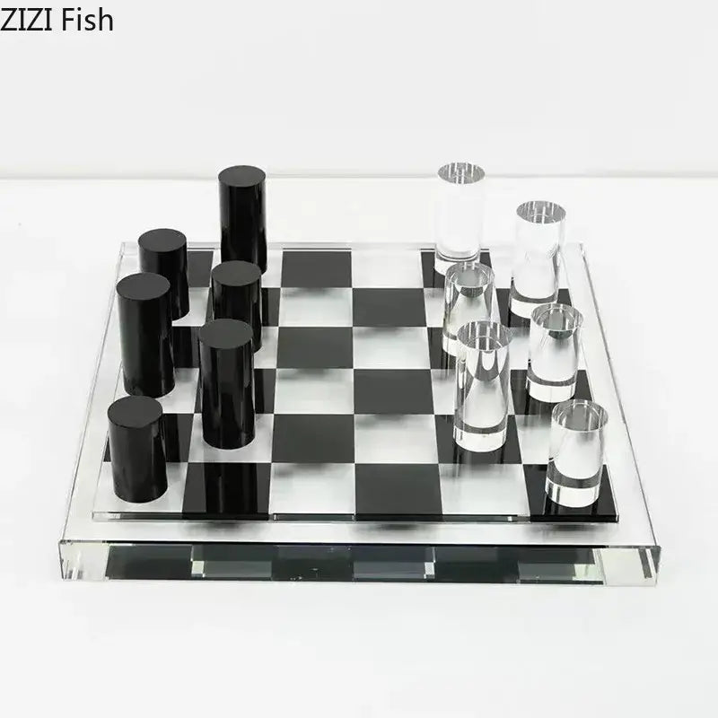 Black Silver Chessboard Ornament