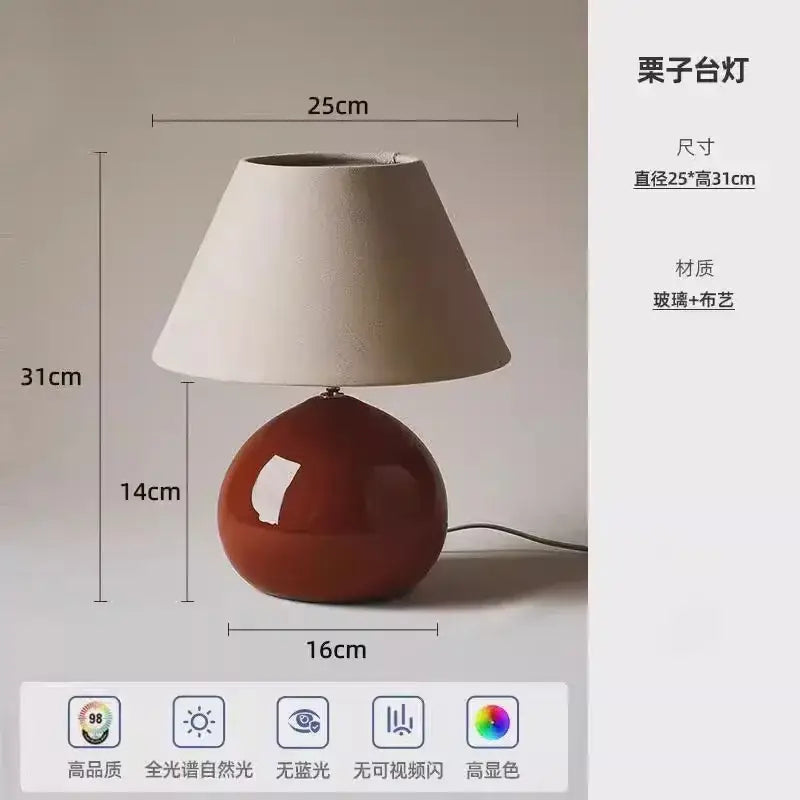 Red Ceramic Table Lamp
