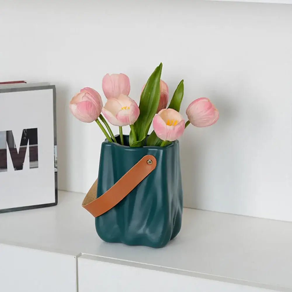 Textured Ceramic Flower Vase