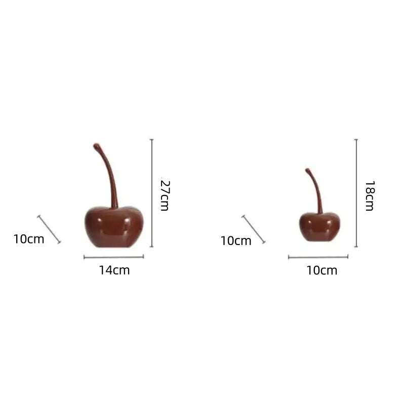 Red Resin Cherry Decor
