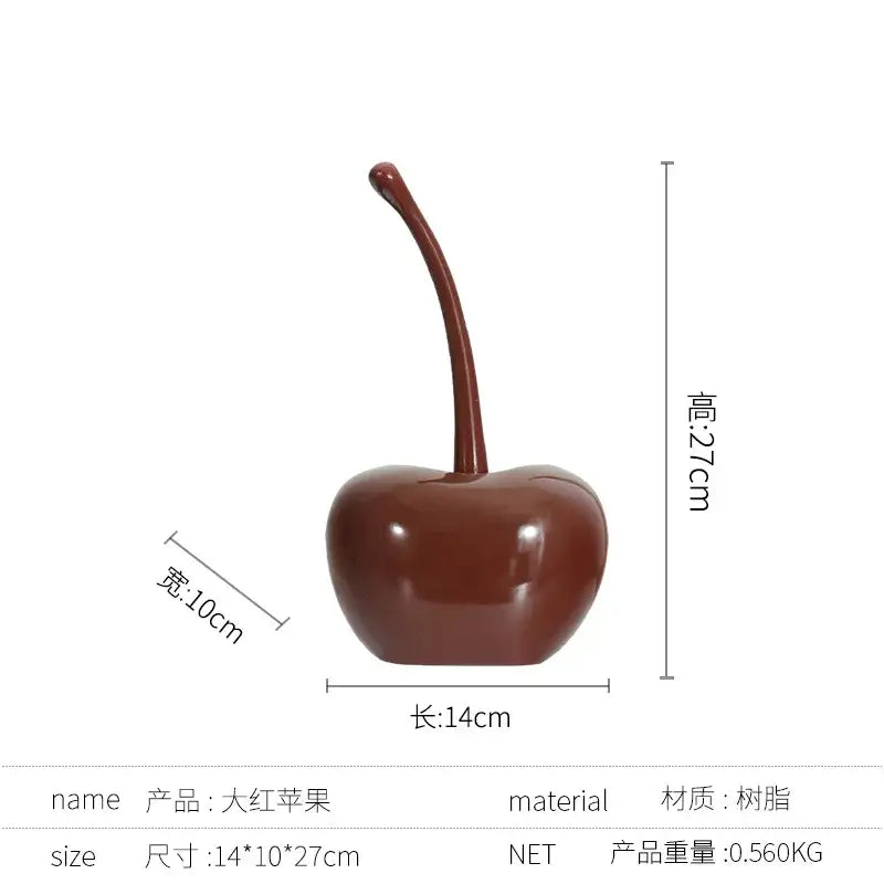 Red Resin Cherry Decor