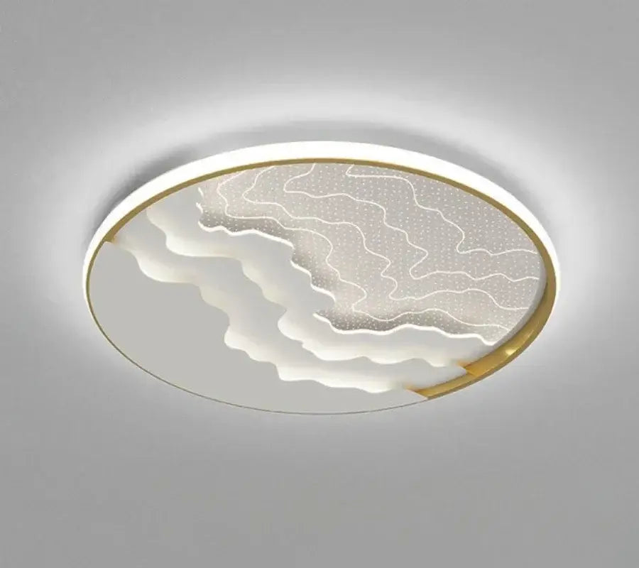 White LED Ceiling Lamp Moon Star Kids Design
