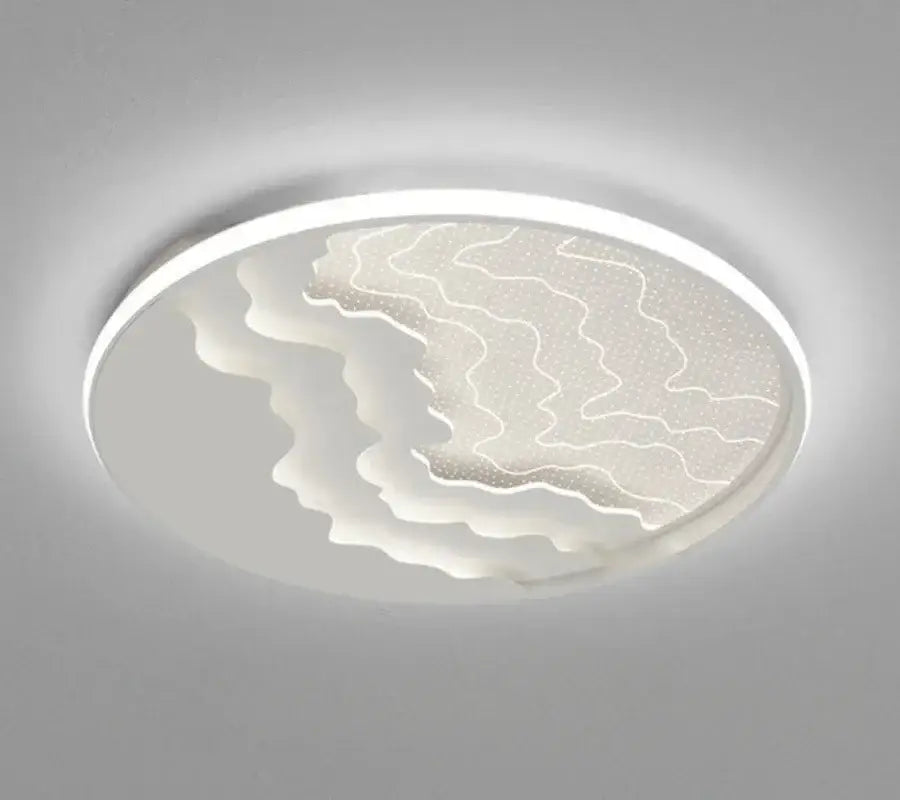 White LED Ceiling Lamp Moon Star Kids Design