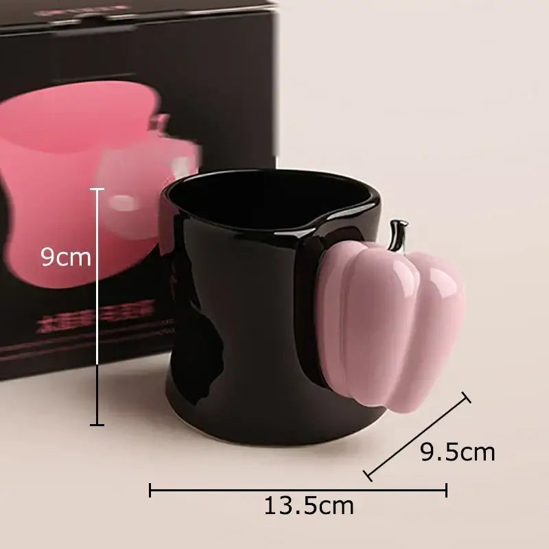 Black White Ceramic Mug Set 300ml