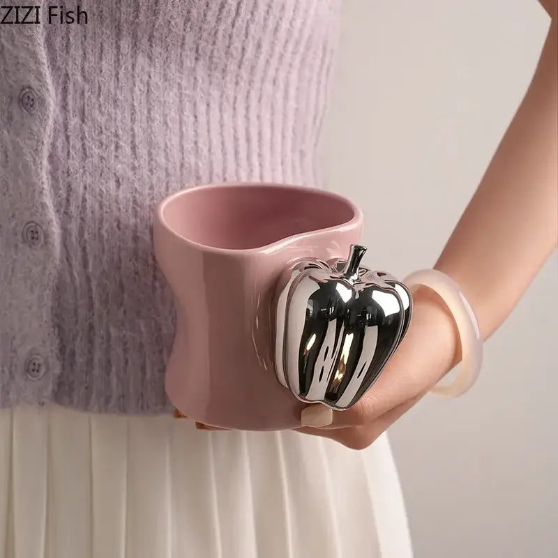 Black White Ceramic Mug Set 300ml