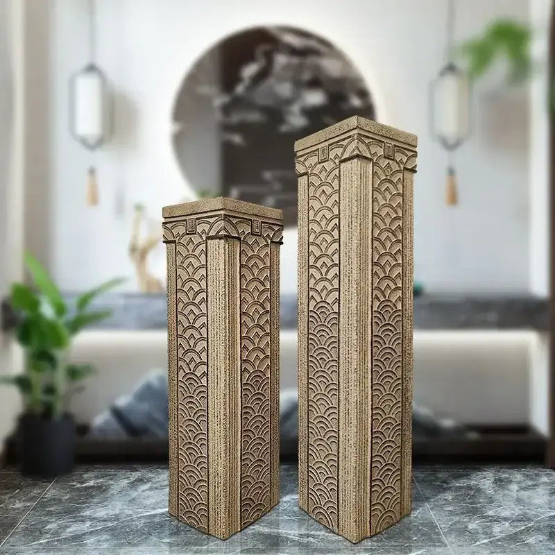 Beige Resin Display Column