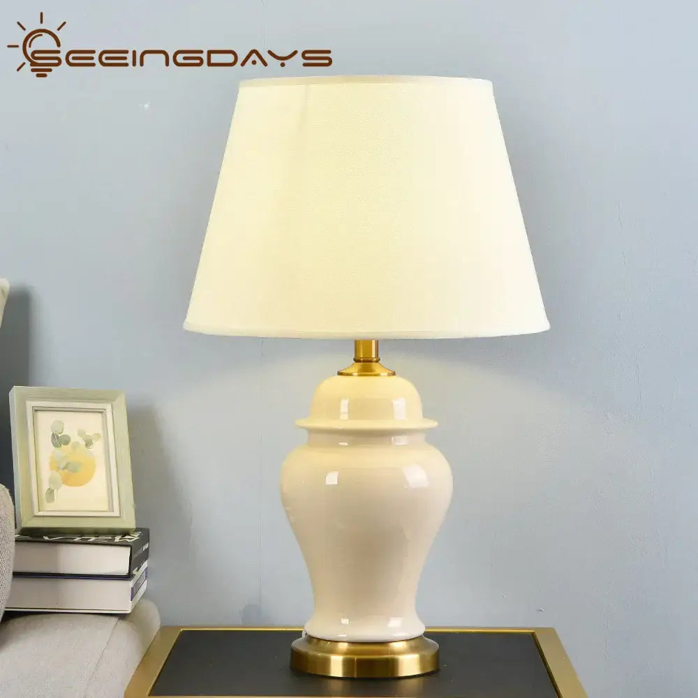 Gold Ceramic Table Lamp