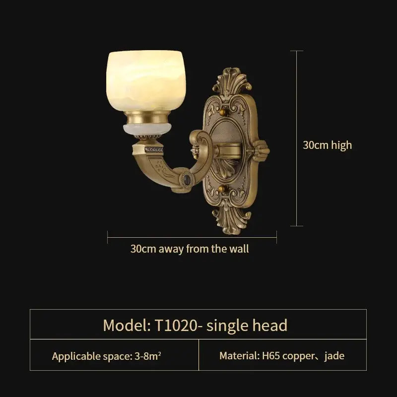 Gold Jade Glass Chandelier