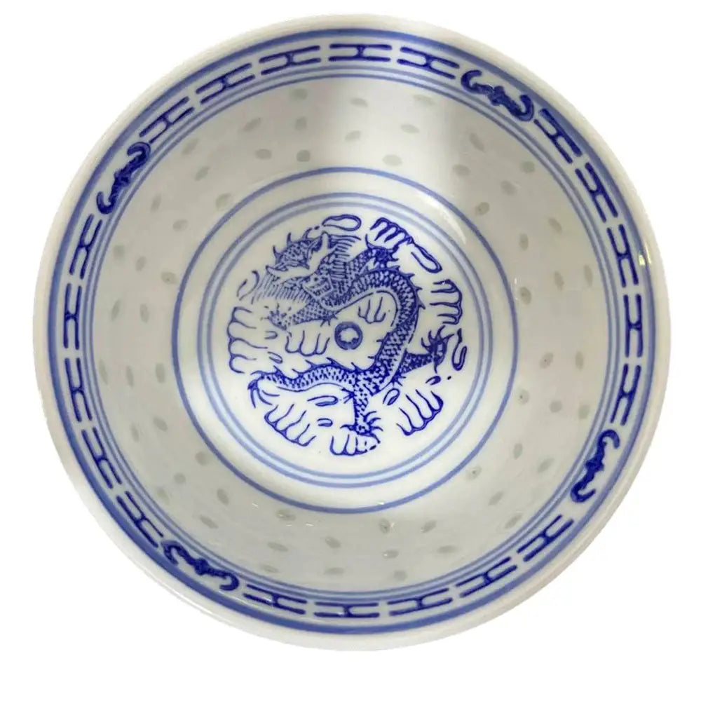 Blue Porcelain Dragon Bowl