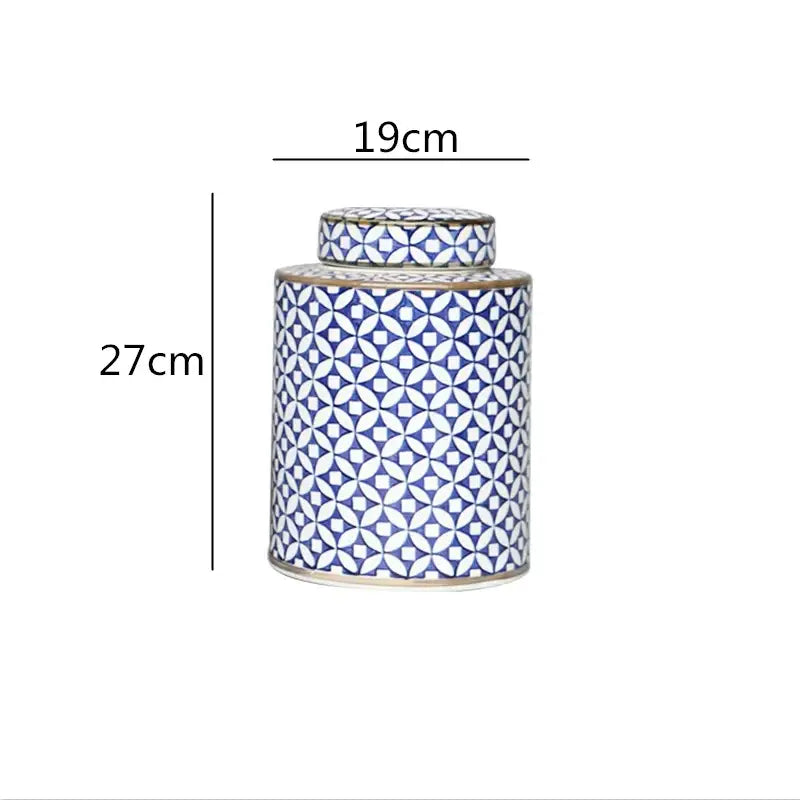 Blue White Ceramic Jar