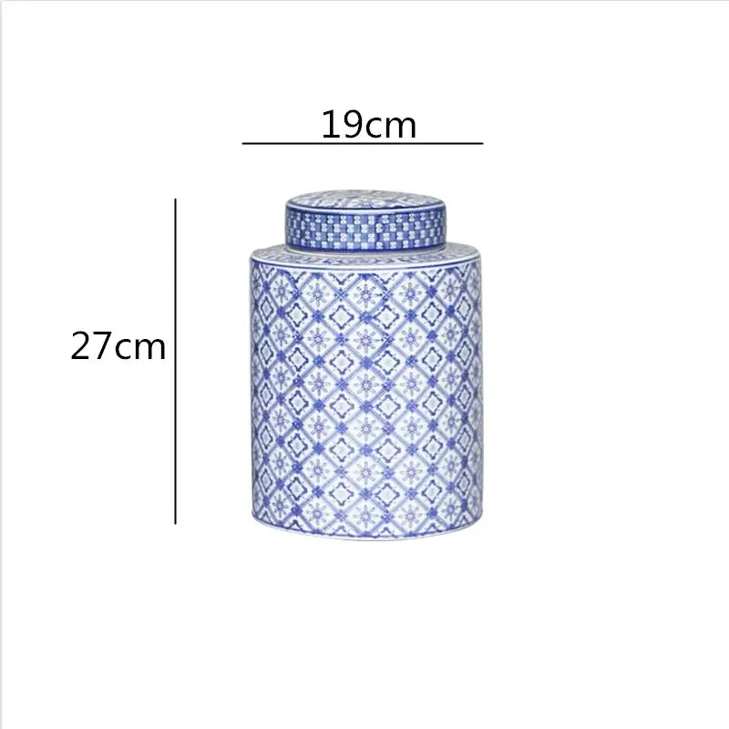 Blue White Ceramic Jar
