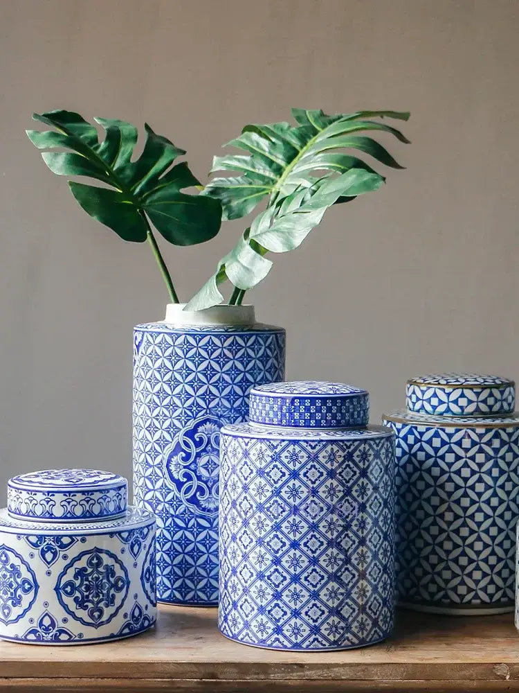 Blue White Ceramic Jar