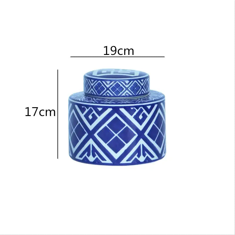 Blue White Ceramic Jar