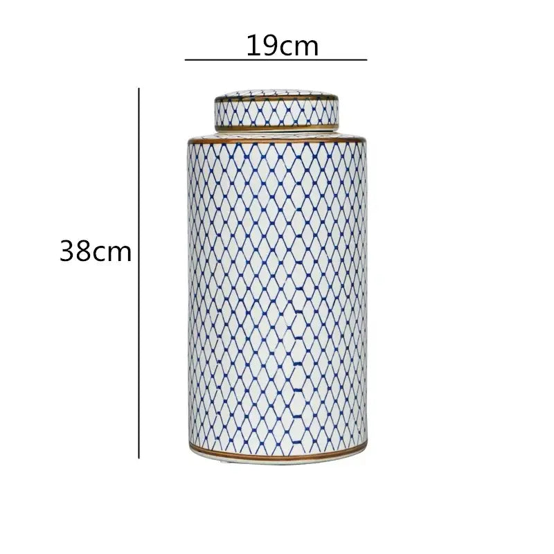 Blue White Ceramic Jar