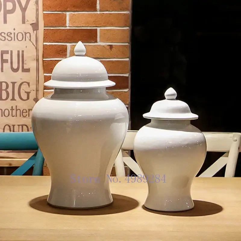 Yellow Ceramic Jar Vase Set
