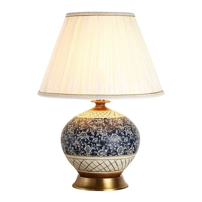 Black Copper Table Lamp Ceramic Accent