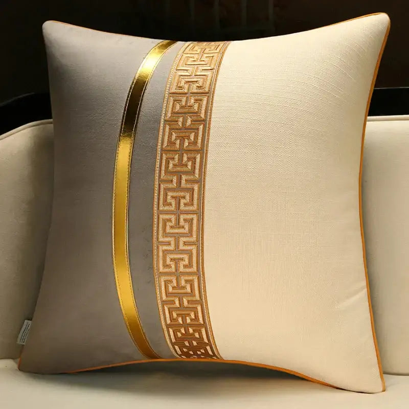 Red Golden Pillow Cover