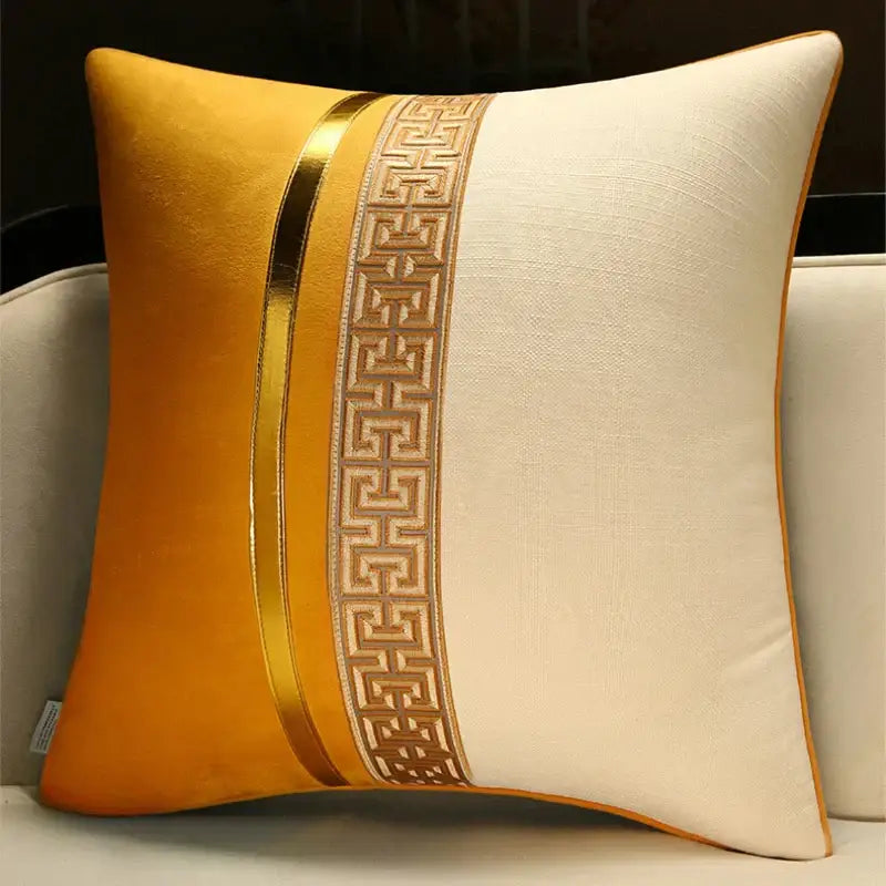Red Golden Pillow Cover