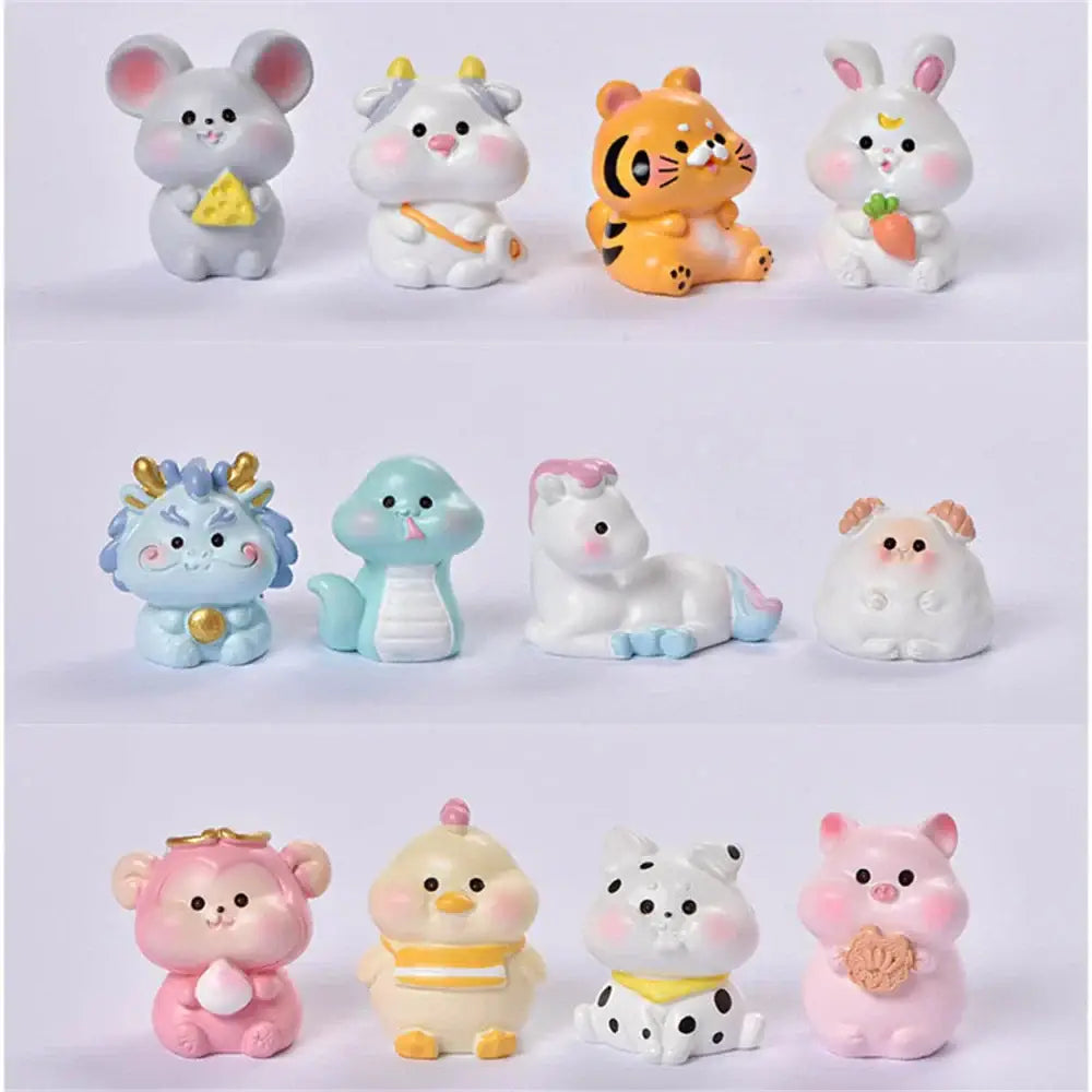Amethyst Zodiac Figurine Set