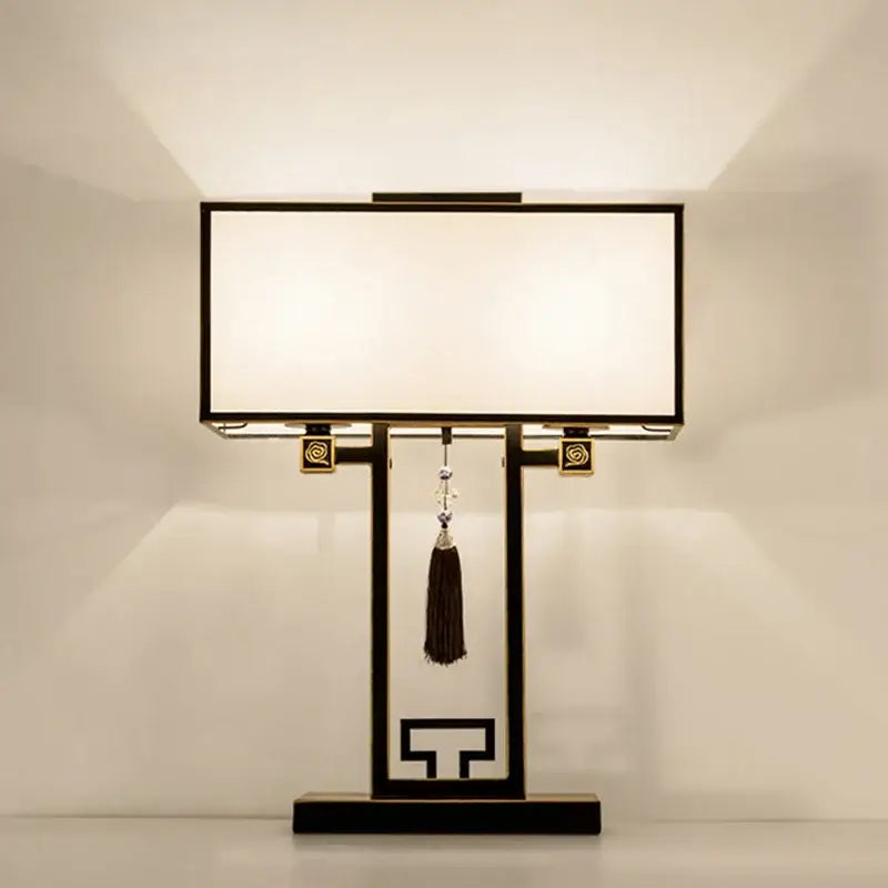 Black Gold Floor Lamp Chinoiserie Design