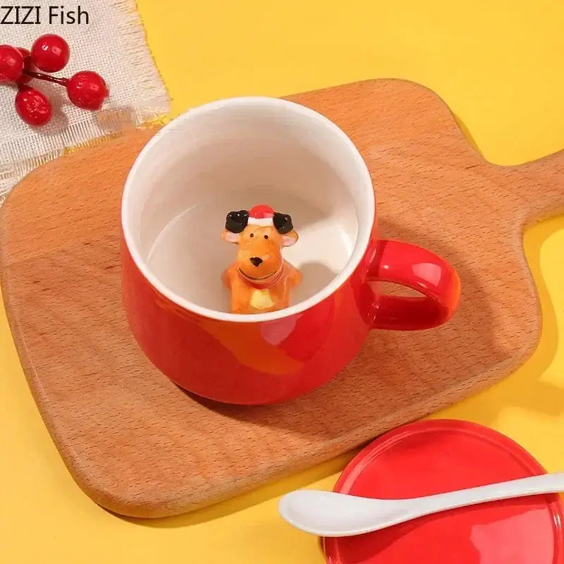 Red Christmas Mug Set