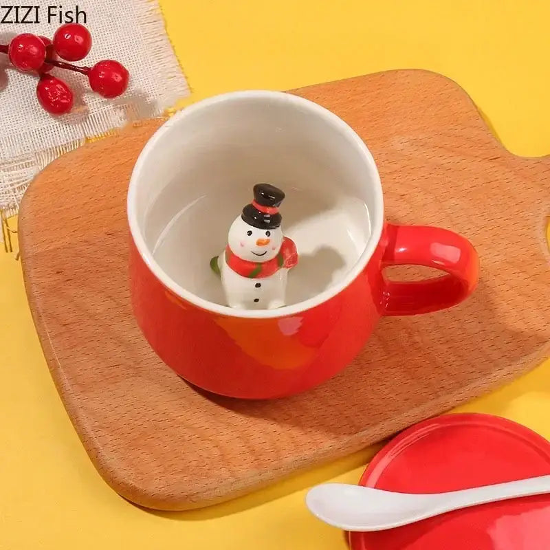 Red Christmas Mug Set