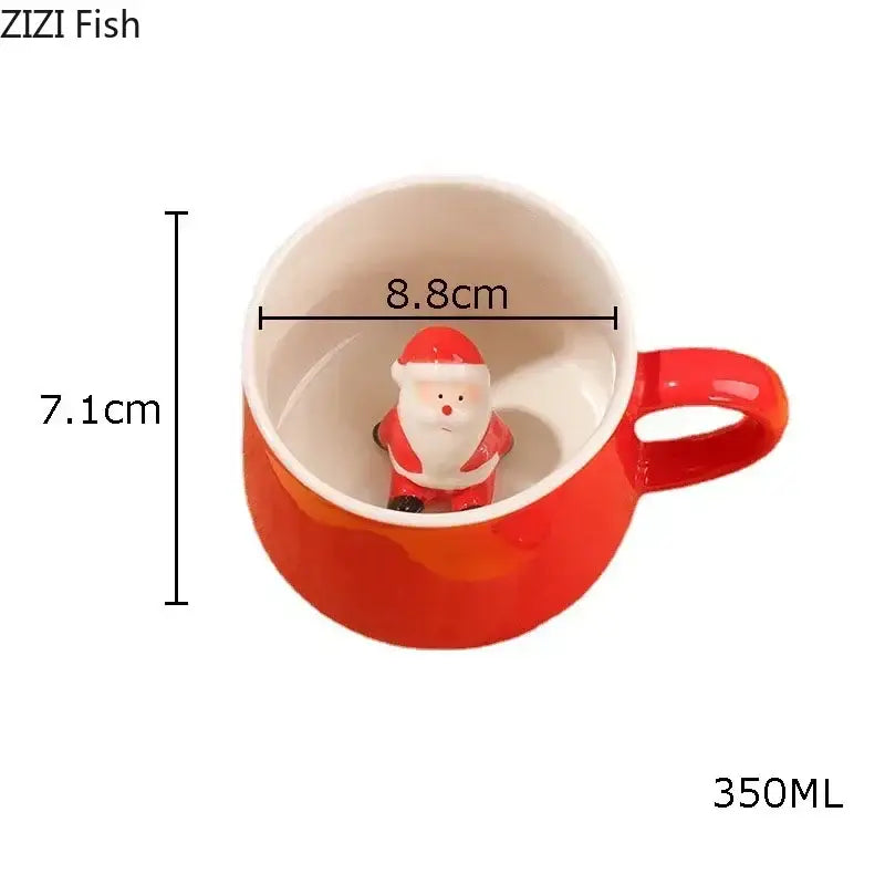 Red Christmas Mug Set
