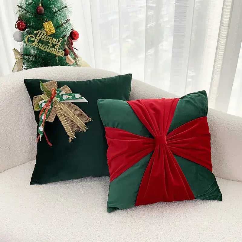Velvet Patchwork Pillow Set