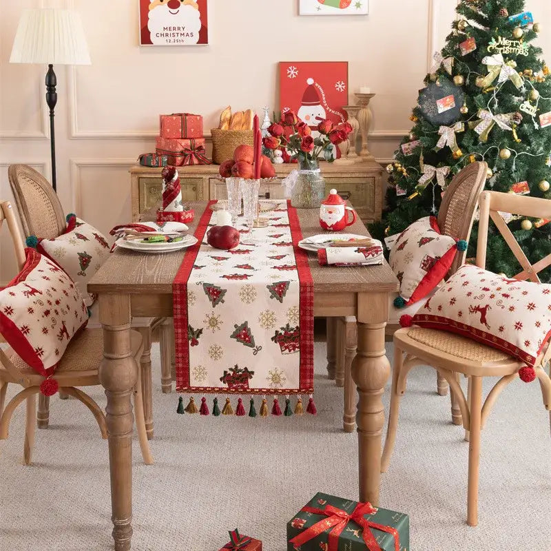 Red Plaid Table Runner